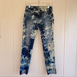 Hand-bleached jeans